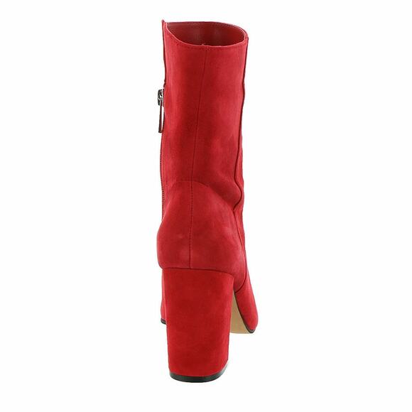 Jessica Simpson Women Mid-Calf Booties Kaelin Size US 5M Richest Red Kid Suede - Picture 4 of 6